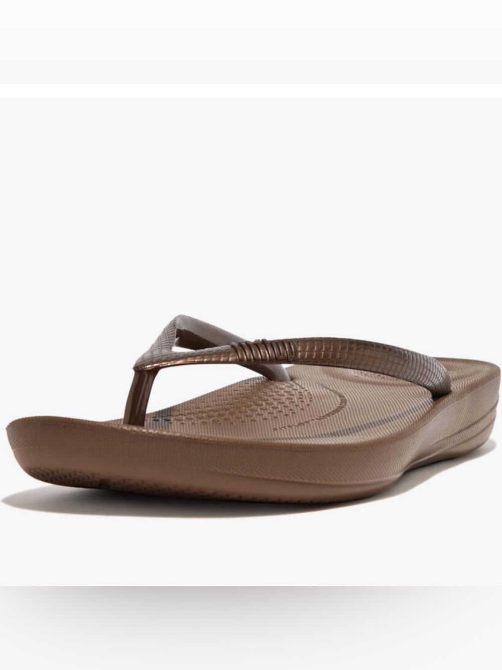 FitFlop iQushion flip flop sandals - NWOT - Bronze / Brown - Size 9